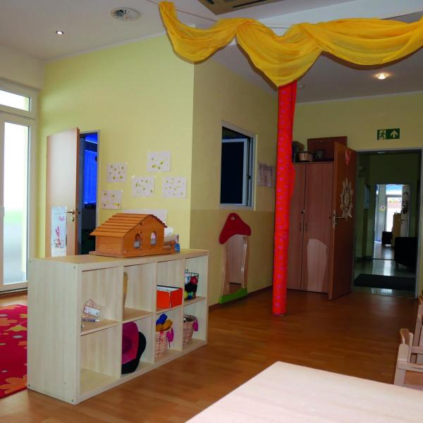 Blick in den Gruppenraum der Krippe