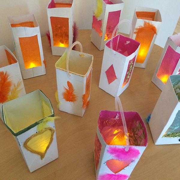 Upcycling - Windlichter aus Tetrapacks